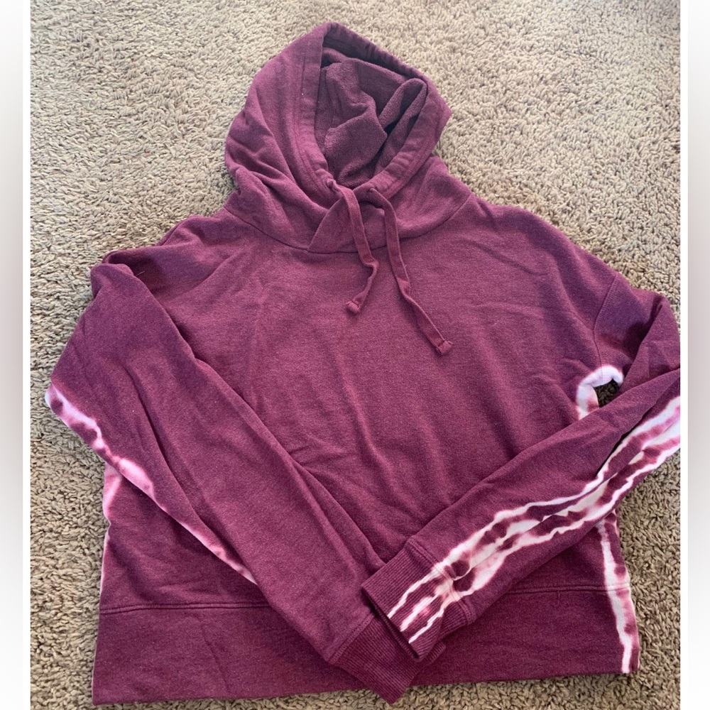 SO Purple tie dye cropped hoodie